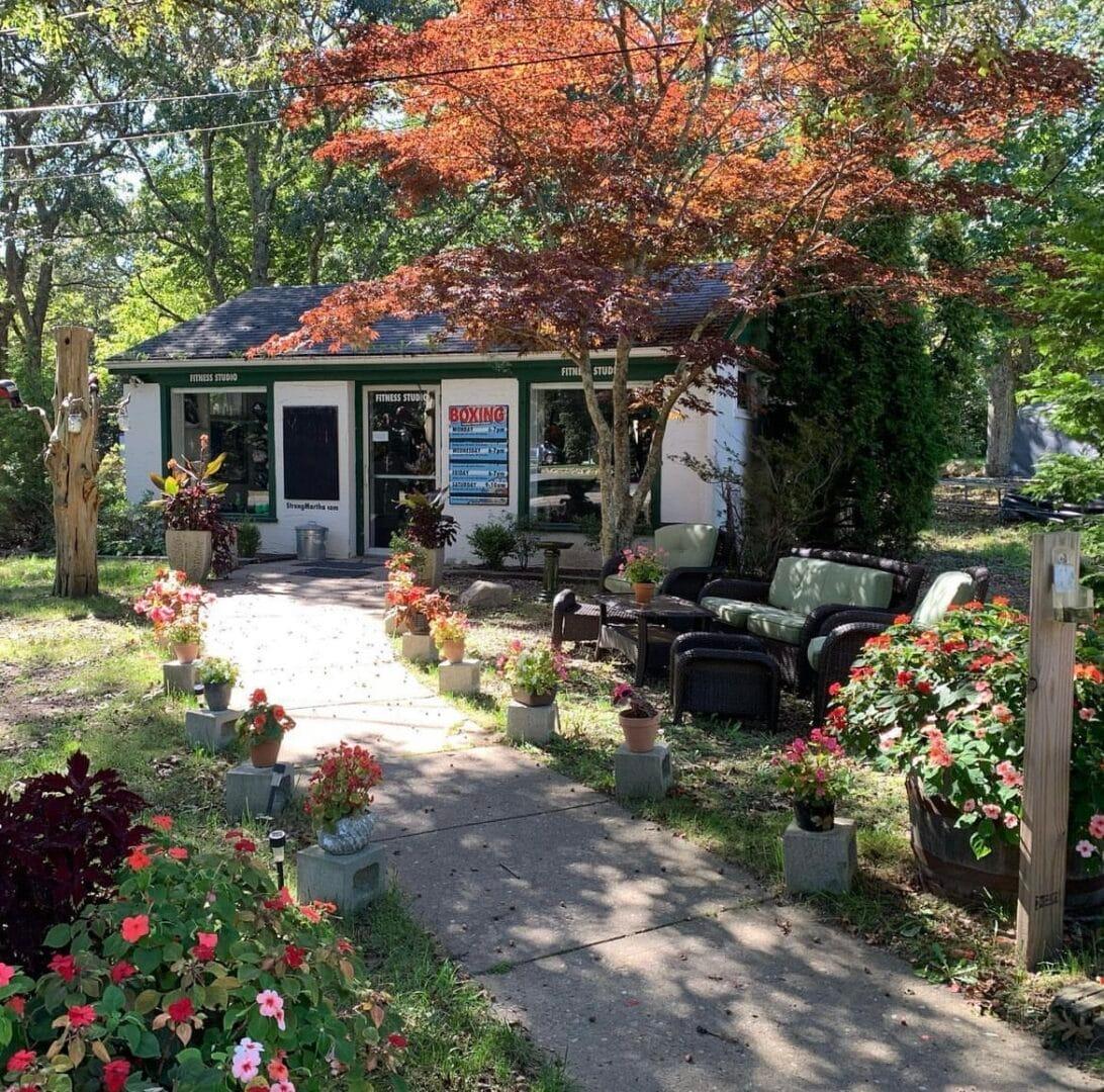Pathway to Strong Martha's building